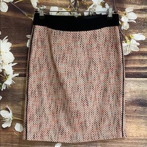 BANANA REPUBLIC Women’s Woven Orange Tweed Skirt